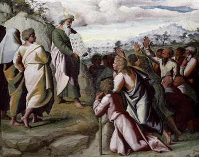 Moses Presenting The Ten Commandments