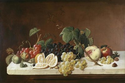 Severin Roesen - Still Life With Fruit