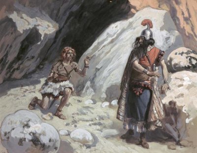 James Tissot - David and Saul In The Cave