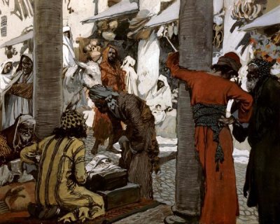 James Tissot - Deceit and Guile Depart Not From Her Streets