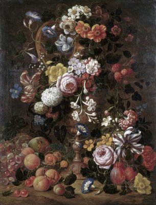 Nicolas van Veerendael - Roses, Dahlias, Convolvulus and Other Flowers