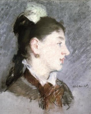 Edouard Manet - The Young Woman with a Wing Collar, Profile (La jeune fille au col cassé)