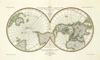 Heinrich Berghaus - Karte Der Magnetischen Meridiane und Parallel-Kreise, 1840