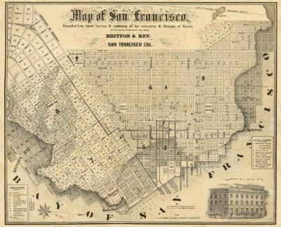 Britton and Rey - Map of San Francisco, 1852