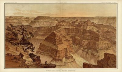 William Henry Holmes - Grand Canyon - Panorama from Point Sublime (Part I. Looking East), 1882