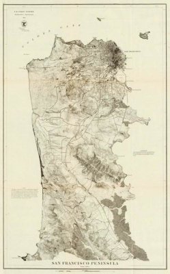 United States Coast Survey - San Francisco Peninsula, 1869