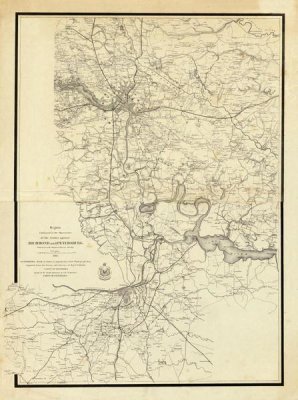 United States War Department - Civil War Map Showing the Operations of the Armies against Richmond and Petersburg, 1865