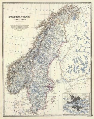 Alexander Keith Johnston - Sweden, Norway, 1861