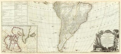 Robert Sayer - A new map of the whole continent of America (southern section), 1786