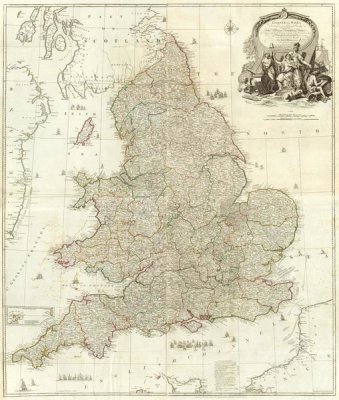 John Rocque - Composite: England, Wales, 1790
