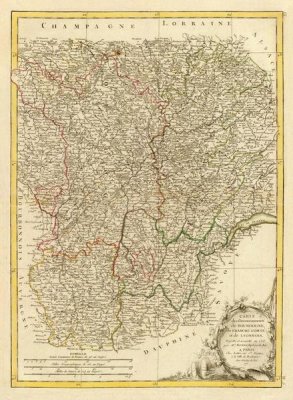 Rigobert Bonne - Bourgogne, Franche Comte, Lyonnois, 1771