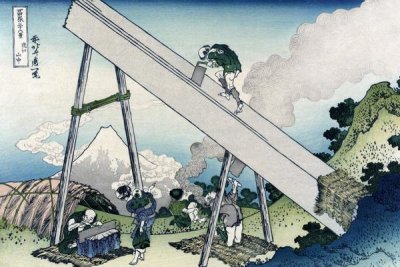 Hokusai - Fuji from a Sawyer's View, 1830