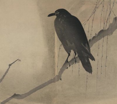 Unknown - Crow on a willow branch, 1875