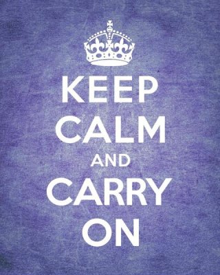 The British Ministry of Information - Keep Calm and Carry On - Vintage Purple