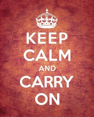 The British Ministry of Information - Keep Calm and Carry On - Vintage Red