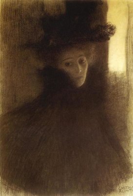 Gustav Klimt - Lady With Cape And Hat 1898