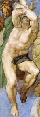 Michelangelo - Detail From The Last Judgement 12