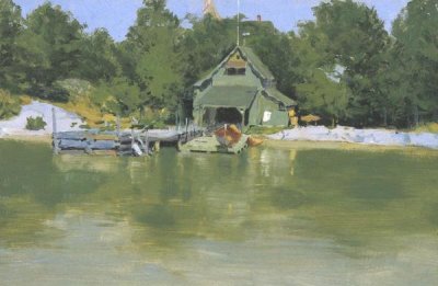 Frederic Remington - Boat House At Ingleneuk