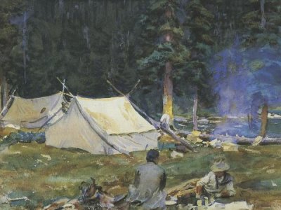 John Singer Sargent - Camping at Lake O'Hara, 1916