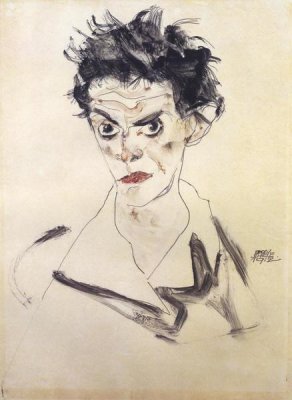 Egon Schiele - Self Portrait Bust