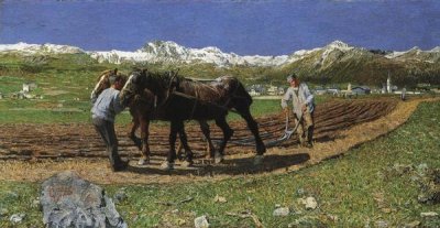 Giovanni Segantini - Ploughing