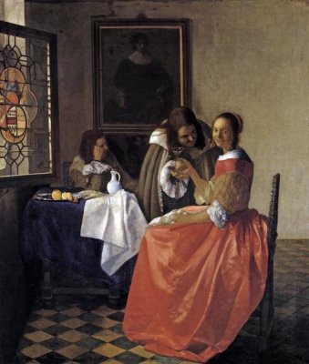 Johannes Vermeer - A Lady And Two Gentlemen