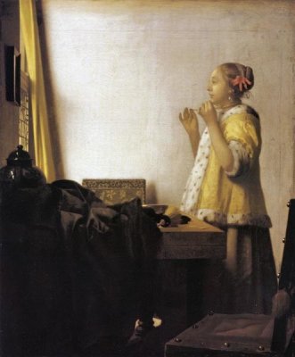 Johannes Vermeer - Woman With A Pearl Necklace