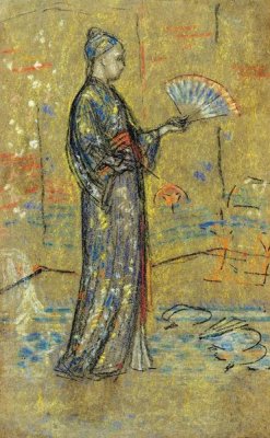 James McNeill Whistler - A Japanese Woman Painting A Fan 1872