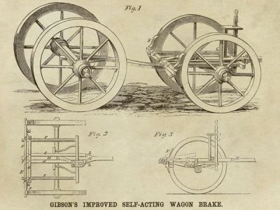 Inventions - Gibson's Improved Self-Acting Wagon Brake