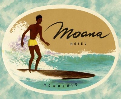 Retrotravel - Moana Hotel Luggage Label