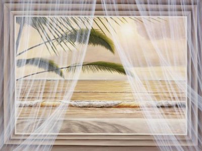 Diane Romanello - Framed Surf & Palm View