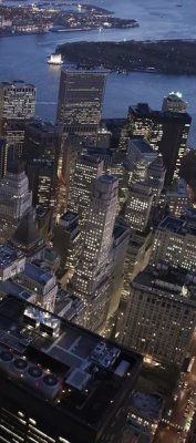 Cameron Davidson - Night aerial view of the Financial District, NYC (right)