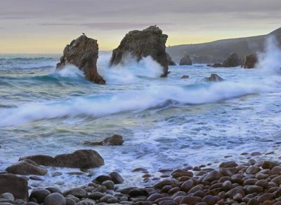 Tim Fitzharris - Cove and seastacks near Garrapata State, Beach Big Sur, California