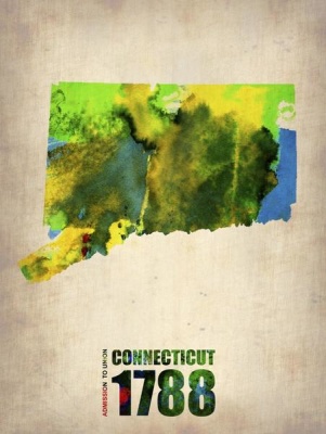 NAXART Studio - Connecticut Watercolor Map