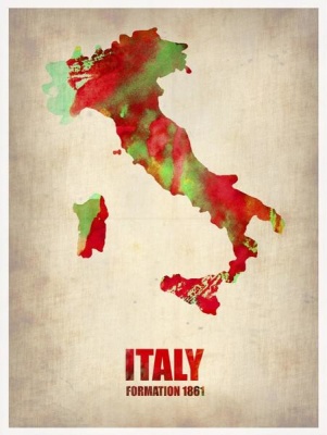 NAXART Studio - Italy Watercolor Map