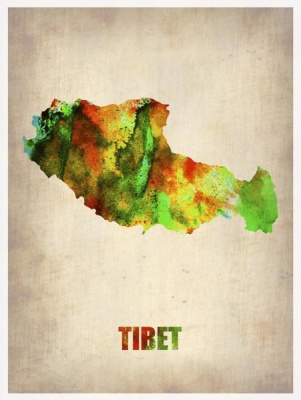 NAXART Studio - Tibet Watercolor Map
