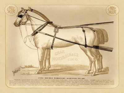 Unknown - Saddles and Tack: Fine Double Barouche Harness
