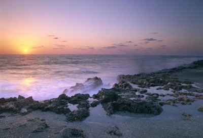 Tim Fitzharris - Blowing Rocks Preserve at sunset, Jupiter Island, eastern Florida
