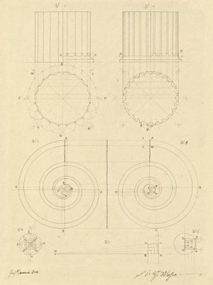 Giuseppe Vannini - Plate 6 for Elements of Civil Architecture, ca. 1818-1850