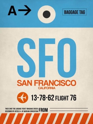 NAXART Studio - SFO San Francisco Luggage Tag 1