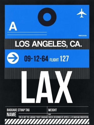NAXART Studio - LAX Los Angeles Luggage Tag 3