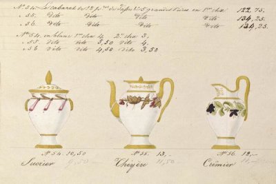 Honoré - Sucrier, chéyère et crêmier, ca. 1800-1820