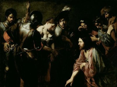 Valentin de Boulogne - Christ and the Adulteress