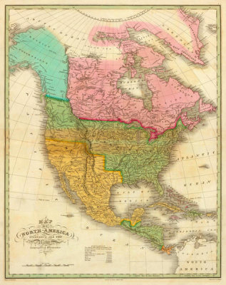 Anthony Finley - Map of North America Including All The Recent Geographical Discoveries, 1826
