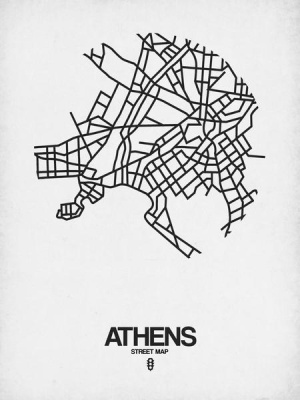 NAXART Studio - Athens Street Map White