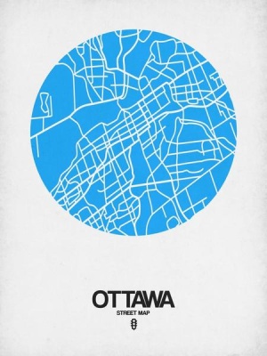 NAXART Studio - Ottawa Street Map Blue