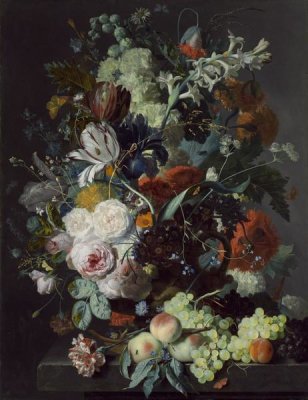 Still Life with Flowers and Fruit, c. 1715