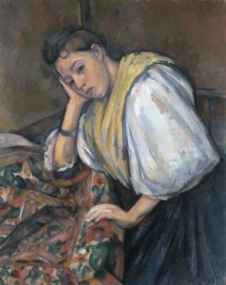 Paul Cezanne - Young Italian Woman at a Table
