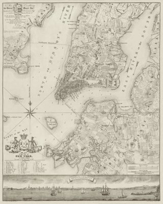 New York Common Council - Plan of the City of New York, copied from the Ratzer Map. Surveyed in the Years 1766-1767.