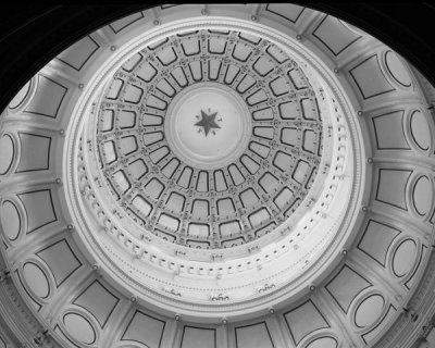 Carol Highsmith - The Texas Capitol Dome, Austin Texas - Black and White